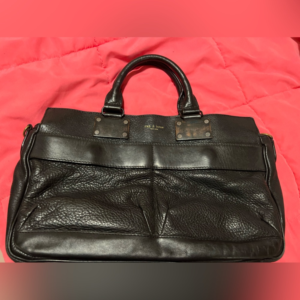 Rag & Bone Medium Black Pilot satchel bag